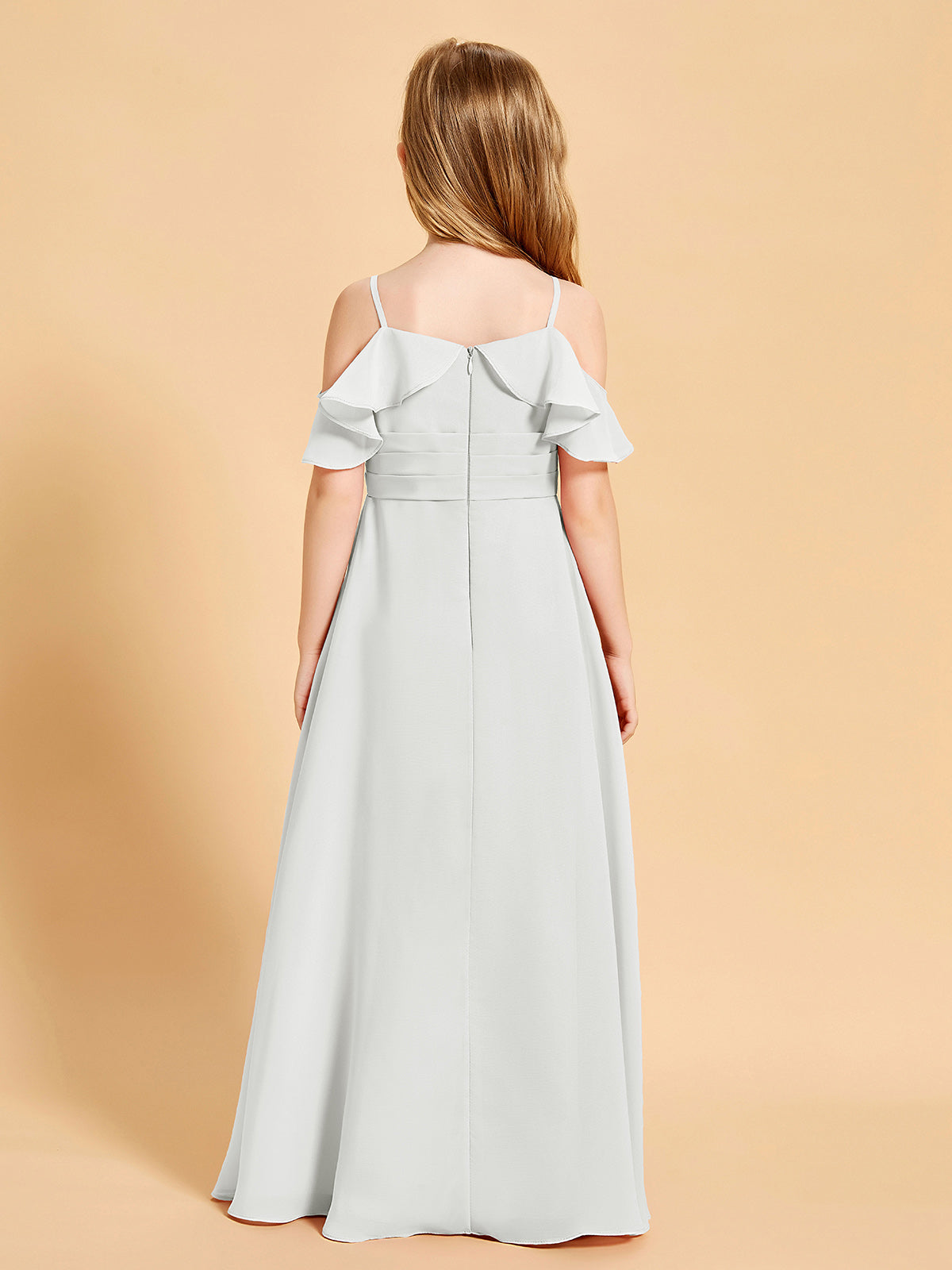 Off-the-Shoulder Bridesmaid Gown for Juniors Ivory